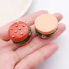 Pendente de resina de pão de hambúrguer 3D simulado Acessórios DIY para brincos, colares, chaveiros