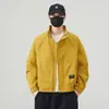 Chaqueta Casual para Hombre de Primavera y Otoño con Cuello Alto, Estilo Ropa de Trabajo, Modelo Sencillo Estilo Coreano para Hombre 2026 Nuevo