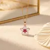 Collar de Estrella de Cinco Puntas Súper Brillante de Cobre Microincrustado con Diamantes Completos para Mujer, Cadena para Clavícula de Lujo Ligero, Joyería Exquisita de Nicho, Venta Caliente Europea