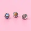Plata S925 Paisaje Chino Retro Filigrana Azul Tailandesa Ruyi Cuentas Separadoras de 8 mm Material para Accesorios de Cuerda para Pulseras DIY