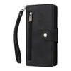 Carteira com Zíper e Capa para Celular Adequada para Apple 16 15 14, Porta-Cartões Múltiplos Feminino com Cordão, Item de Comércio Exterior Mais Vendido, em Estoque