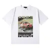 25Ss Marca Morada de Calle Marca Americana de Moda Camiseta Casual Retro Holgada de Manga Corta Estilo Igual para Pareja