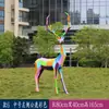 Escultura geométrica de veado pintada em fibra de vidro para exterior, adequada para pátios, parques, gramados residenciais e decorações de paisagismo com animais.