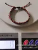 Pulsera de cuerda trenzada estilo europeo y americano color DIY pulsera ajustable a mano trenzado de hilo de jade