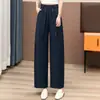 Pantalones de Pierna Recta con Dobladillo Curvo para Mujer, Tendencia Nueva Primavera/Verano 2026 Naranja Casual de Pierna Ancha para Figuras Pequeñas