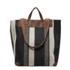 Bolsa de Lona Bolsa Tote Feminina Grande Capacidade Outono e Inverno 2026 Novo Estilo Versátil Cor Contrastante Textura Ombro Único Bolsa para Aula e Trabalho