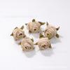 Flores Artificiales, Serie Marrón Cabezas de Flor de Hortensia Rosa, Flores Falsas, Materiales para Manualidades con Flores Artificiales, Flores Decorativas Realistas de Alta Gama