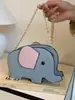 Bolsita Linda 2026 Nuevo Bolso de Hombro de Dibujos Animados Japoneses Ins Celebridad de Internet Chica Elefante Versátil Pu Bolso Redondo Pequeño