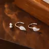 Pendientes Exquisitos y de Moda con Diseño de Hoja para Mujer, Dulces y de Alta Gama, Adecuados para Perforaciones de Oreja, Accesorios para Oreja Estilo Universitario al por Mayor