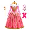 Bella Durmiente Encaje Manga Larga Otoño e Invierno Niñas Vestido Arlo Lujo Bella Durmiente Arlo Vestido de Princesa Estilo Occidental Encaje