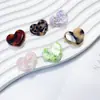 Corazones Pequeños de Melocotón Tintados con Tinta en Forma de Corazón Lindos Materiales para Accesorios DIY de Acetato Pendientes Pinzas para el Cabello Funda de Teléfono Colgante Venta al Por Mayor