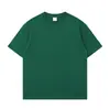 Camiseta de Algodón Puro de Manga Corta con Cuello Redondo, Color Sólido Pesado No Transparente de 300g, Camisa Base Blanca Pura Gruesa, Top Unisex de Media Manga