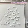 Decorações de Arte para Unhas Laço de Pérola Estilo Francês Cor Mista Laço de Resina 3D Preto e Branco Acessórios de Strass para Unhas DIY