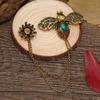 Broche de Cadena de Abeja con Borla Vintage Moda Femenina Pin Pequeño para Traje Accesorios Borla Lujosa Ligera Pin para Cuello de Cárdigan Accesorios de Ropa