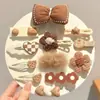 Grampos de Encaixe Bico de Pato Outono e Inverno Coreano Acessórios para Cabelo Baby Adorno de Cabeça Menina Clipe Pequeno Fofo Conjunto de Grampos para Cabelo Infantil