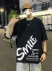 Camiseta de Manga Corta de Algodón Puro de Marca de Moda para Hombre, Verano, Peso Pesado, Talla Grande, Nicho, High Street, Estilo Americano, Top Holgado Ins