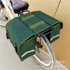 Bolsa de lona para bicicleta de montaña Bolsa de transporte grande verde bolsa doble de camello bolsa de sillín percha para bolsa bolsa de cola