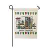 Bandera de jardín de lino serie búho retro transfronteriza, impresión a doble cara, pintura colgante para jardín QZ01