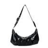 2026 Nuevo Versátil Nuevo de Gama Alta Negro Bolso de un Solo Hombro Retro Plegado Bolso Dumpling Temperamento de Moda Bolso Cruzado