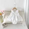Ropa para Bebé, Estilo Delgado de Verano, Mameluco para Niña, Ribete de Encaje, Vestido de Princesa para Luna Llena, Vestido de 100 Días