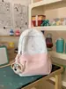 Blanco Leche Floral Fresco Oso Lindo Patchwork Mochila Estudiante Estilo Sanador Suave Compañero Mejor Amigo Combinación Viaje Mochila Pequeña