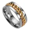 Anillo para hombre estilo coreano moderno joyería de moda para hombre anillo giratorio moderno anillo individual de acero de titanio venta al por mayor