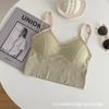 Camisola Kaka de verano nueva, gran escote en U, espalda descubierta, ropa interior, chaleco corto cruzado en el pecho, camisola pequeña para mujer