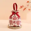 Alça para Sacola de Doces de Casamento Saco de Doces com Cordão Criativo Estilo Europeu Lembrança de Luxo Caixa de Doces de Casamento Sacola de Tecido Simples