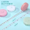 Cinta métrica portátil estilo nórdico, una cinta métrica suave, linda y compacta para medir medidas corporales sobre la marcha, una mini cinta métrica de cuero para medir la cintura de la ropa.