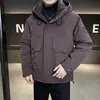 Jaqueta de Penas Masculina 2026 Estilo Novo de Inverno com Capuz Roupa de Proteção Contra o Frio Jaqueta Espessa para Montanhismo ao Ar Livre Roupa de Trabalho Jaqueta Casual