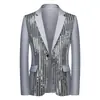 Ventas directas de fábrica transfronterizas vestido formal empalme traje brillante traje occidental club nocturno hombres anfitrión MC estudio fotográfico chaqueta hombres