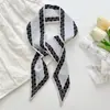 Lenço de Seda Pequeno Estilo Coreano para Mulheres, Fita Longa para Amarrar Bolsas, Fita Decorativa, Cinto, Faixa de Cabelo, Pequeno Elástico de Cabelo Decorativo Fresco, Acessórios de Cabelo