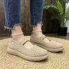 Zapatos de tela populares para mujer transfronterizos, zapatos planos de primavera y otoño para mediana edad y ancianos, suela suave, cómodos, zapatos tipo slip-on de talla grande para madres