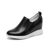 Sapatos Slip-On de Moda Espessos para Aumentar a Altura de 8cm - Novidade Primavera 2026 - Bico Redondo, Corte Profundo, Casuais para Mulheres