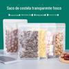 Saco de osso fosco saco plástico translúcido para alimentos saco selado nozes secas chá chá lanche saco de embalagem selado