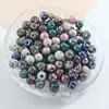 Acessórios para Joias DIY Forno de Galvanoplastia Contas Redondas de Cerâmica Acessórios para Pulseira de Roupa Contas com Furo Grande Material para Pulseira de Contas Soltas