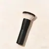 Brocha de Polvo Plana Transparente Menglinfei, Brocha de Polvo Redonda Portátil para Fijar Maquillaje, Brocha de Maquillaje para Iluminador Portátil