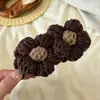 Pinza de Plátano de Flor de Lana Coreana de Gama Alta, Pinza Pequeña para el Cabello para Coleta de Mujer, Pinza para el Pelo de Medio Recogido Elegante