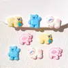 Acessórios de Urso Coloridos Brilhantes de Resina para DIY Grampo de Cabelo Headband Chaveiro Capa de Celular Patch de Ímã de Geladeira