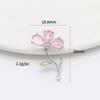 Rosa flocado DIY Accesorios para Colgante Collar de Alto Sentido Accesorios para Pulsera Colgante Zirconia Hoja de Ginkgo Blanco Beel Colgante Único