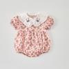Roupas Hakkha Florais de Verão para Bebê Menina Roupas de Escalada para Bebê Menina Conjunto de Roupas com Saco de Fartura de Manga Curta Estilo Ocidental Roupas de Escalada para Lua Cheia