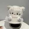 Chapéu de Pescador de Pelúcia Doce Estilo Japonês para Meninas, Quente para Outono e Inverno com Proteção para Orelhas, Chapéu Bucket Fofo que Afina o Rosto
