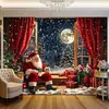 Tecido de Fundo de Natal Transfronteiriço Amazon Novo Banner Decoração de Ano Novo de Natal Tecido para Pendurar Personalização Externa