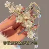 Nuevo Pinza de Agarre con Borla de Jazmín Estilo Chino Antiguo para Lirio Orquídea Pinza para el Cabello para Accesorios del Cabello Pinza de Tiburón para la Parte Posterior de la Cabeza Pinza de Flor