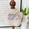 Nuevo Collar de Perlas para Gato y Perro Mascota Lindo Collar de Diamantes con Lazo para Perro Pequeño y Mediano Decoración para Fotos