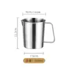 Taza medidora de acero inoxidable 304 con tapa Herramienta para hornear Comercial con escala Tienda de café y té con leche 1 litro