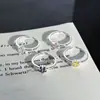 Estrellas Caen en las Yemas de los Dedos, Dulce y Fresca Colorida Estrella de Cinco Puntas Anillo Abierto de Circonio Único, Apilamiento Simple, Femenino, Lujo Accesible Estilo Coreano Anillo