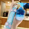Llavero de Botella de Arena Movediza Hada Delfín, Colgante Exquisito y Lindo de Botella a la Deriva para Coche, Decoración de Mochila, Pequeño Regalo