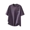 Camiseta de Manga Corta Estampada de Peso Pesado Estilo Americano de Gama Alta para Hombre, Nueva Tendencia Verano 2026 Marca Ajuste Holgado Talla Grande Cuello Redondo