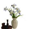 Flor Artificial Iris PU Estilo Pintura al Óleo Francesa Material de Flor para Boda Decoración de Boda Muebles para el Hogar Flor Falsa Flor de Iris